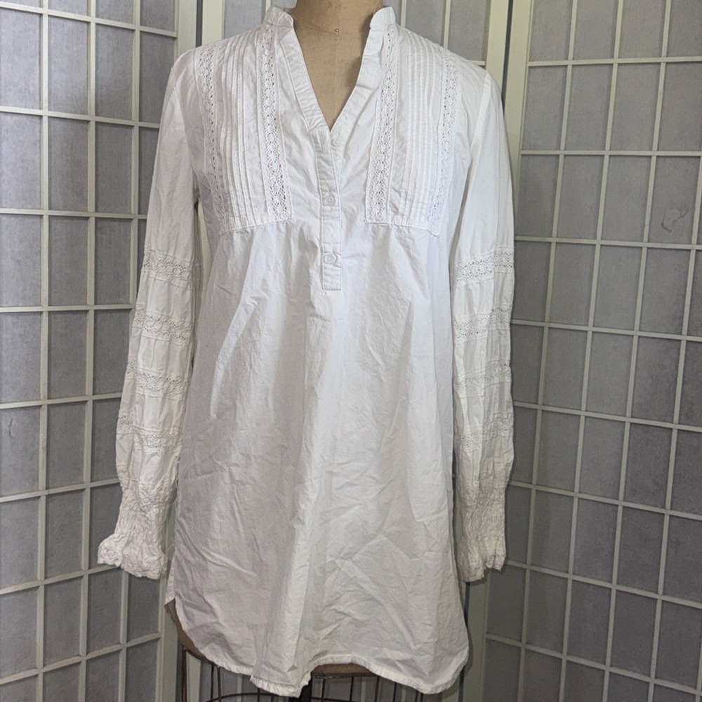 The Shirt By Rochelle Behrens Long Sleeve Tunic Coastal Cottagecore Top Small